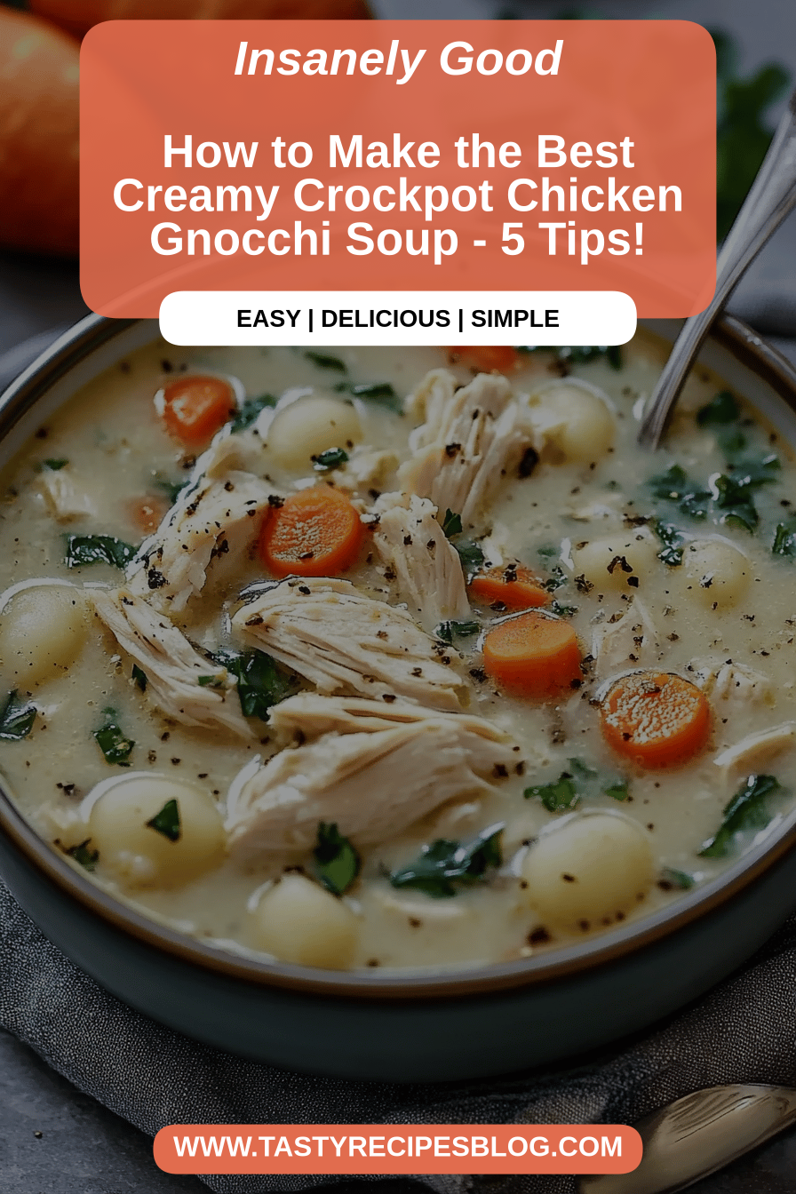 Chicken gnocchi soup final dish beautifully presented and ready to serve