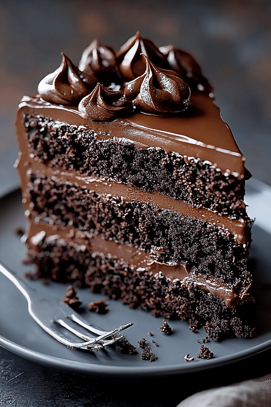 Chocolate cake recipe ingredients organized and measured on kitchen counter