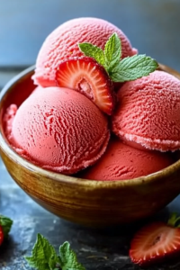 Frozen Strawberry Sorbet