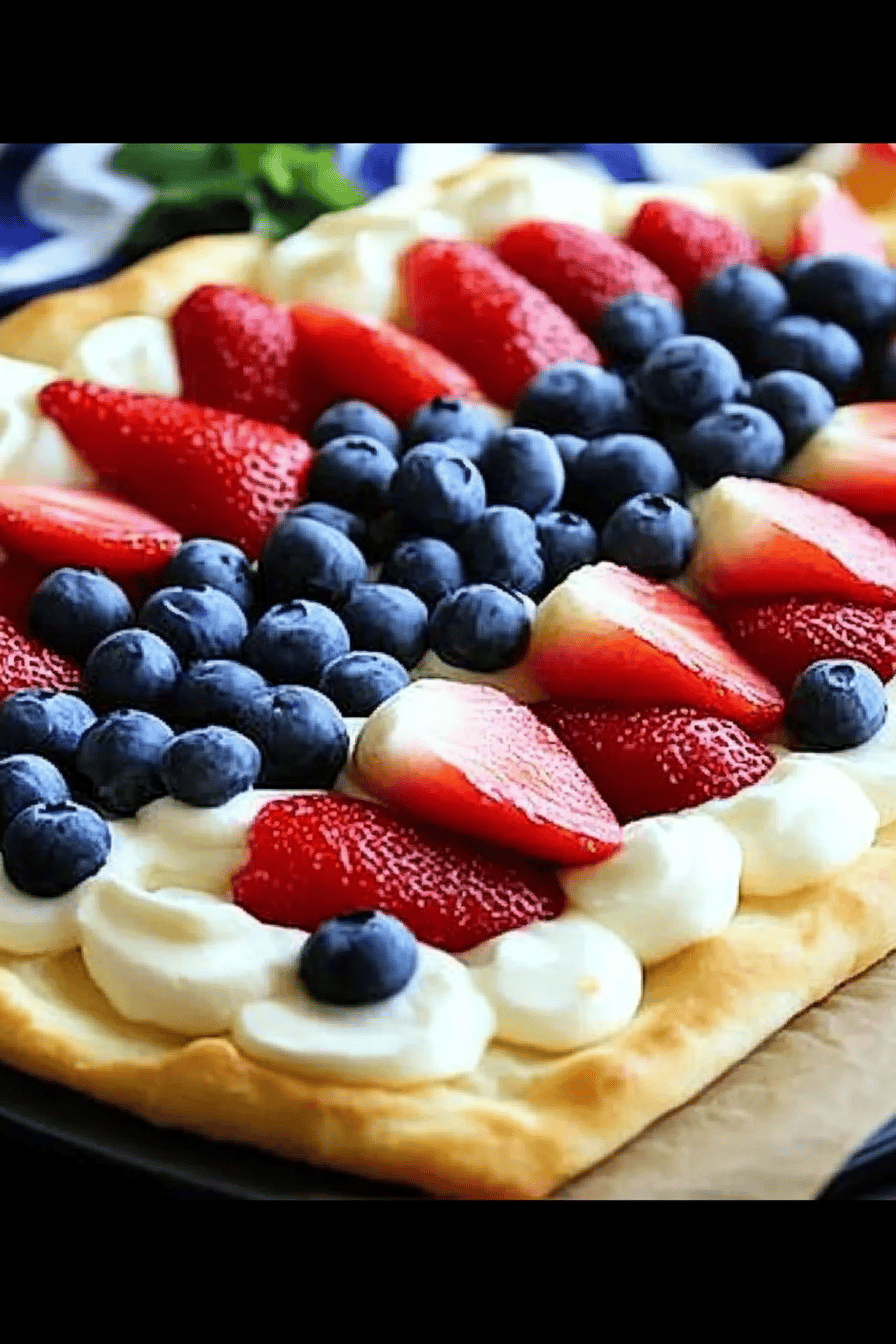 Fruit Pizza slice on plate showing perfect texture and swirl pattern