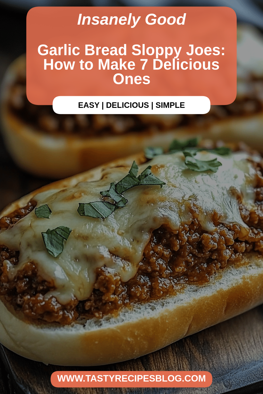 Garlic Bread Sloppy Joes final dish beautifully presented and ready to serve