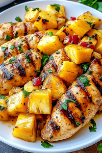 Grilled Mango Pineapple Chicken