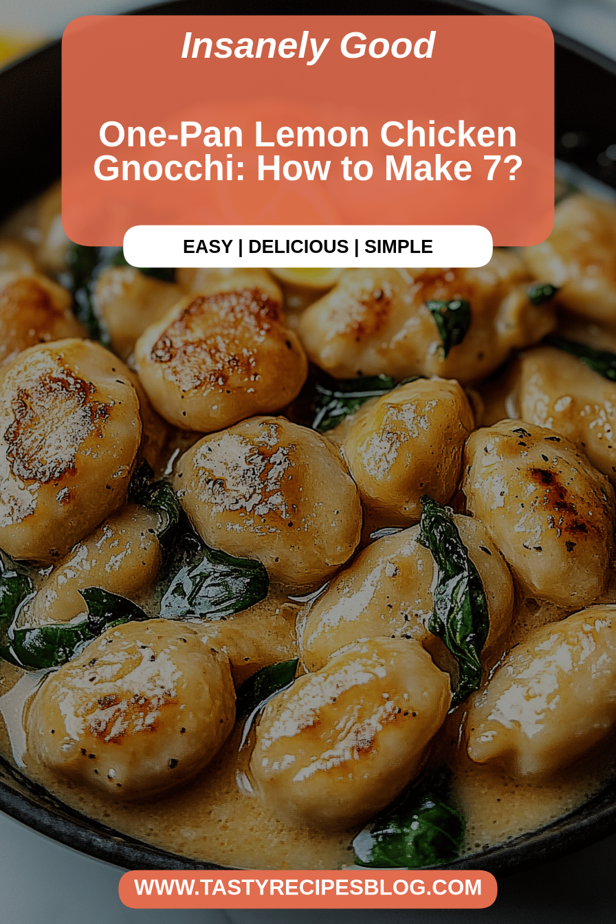 Lemon Chicken Gnocchi final dish beautifully presented and ready to serve