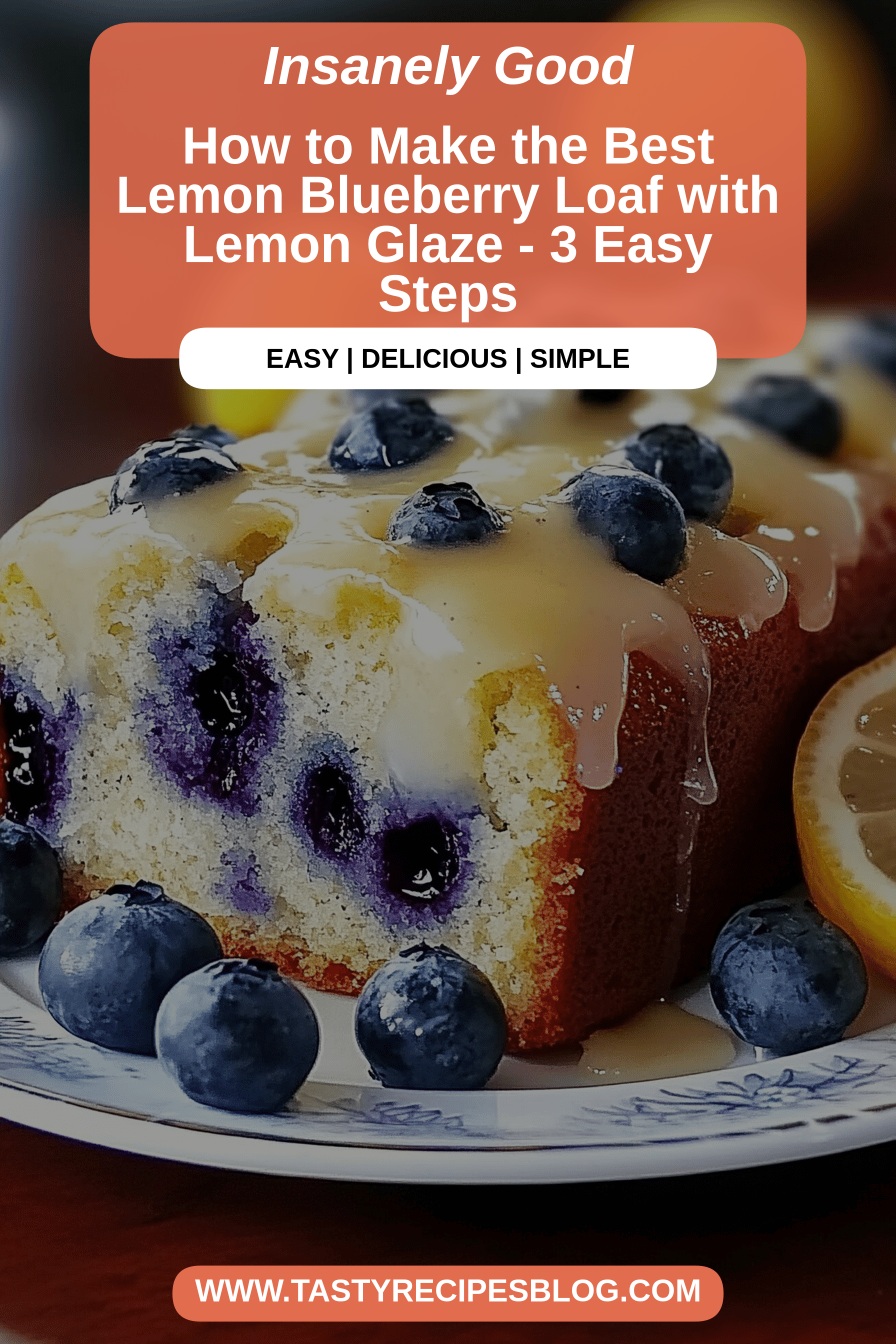 Lemon blueberry loaf final dish beautifully presented and ready to serve