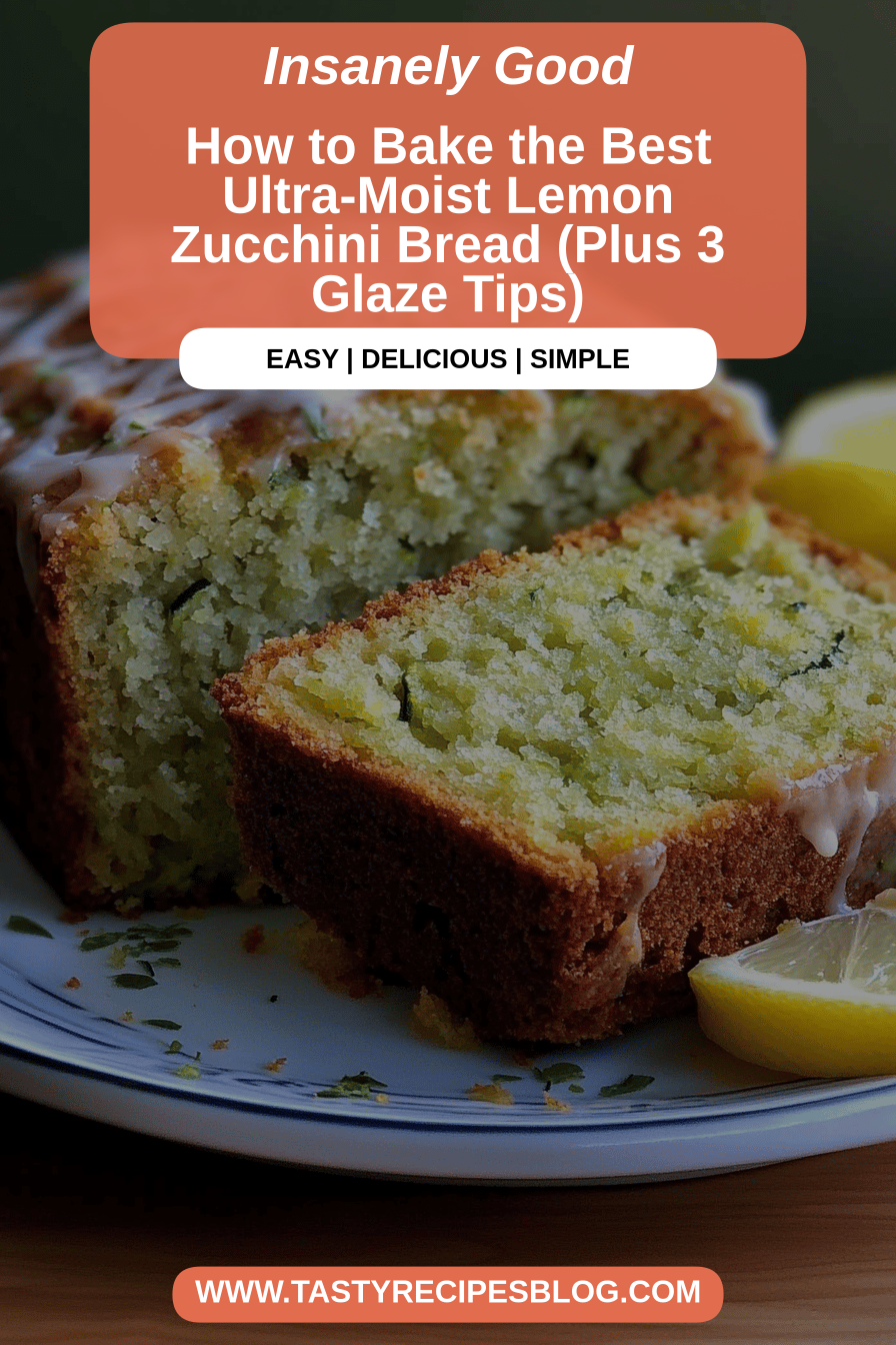 Lemon zucchini bread final dish beautifully presented and ready to serve