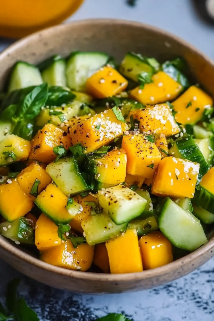 Mango cucumber salad
