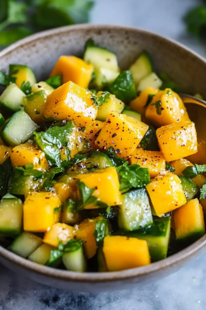 Mango cucumber salad