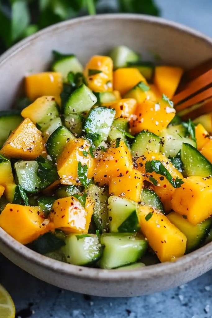 Mango cucumber salad