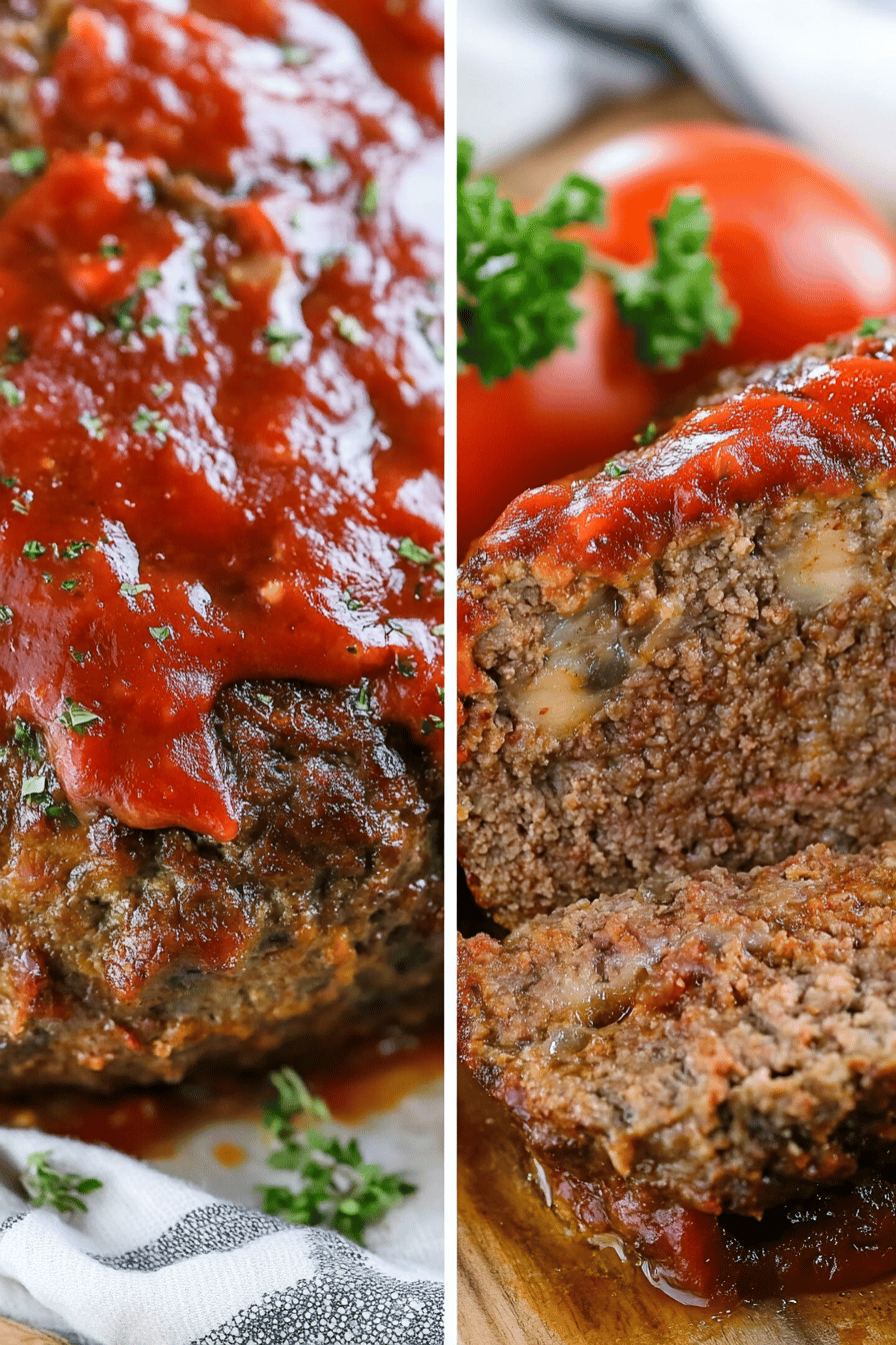 Meatloaf Recipe ingredients organized and measured on kitchen counter