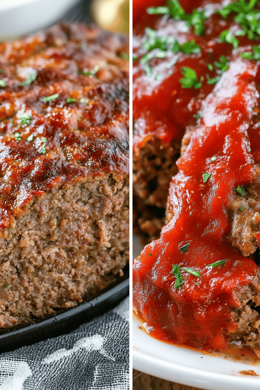 Meatloaf Recipe slice on plate showing perfect texture and swirl pattern