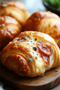 Mozzarella Pepperoni Croissant Rolls