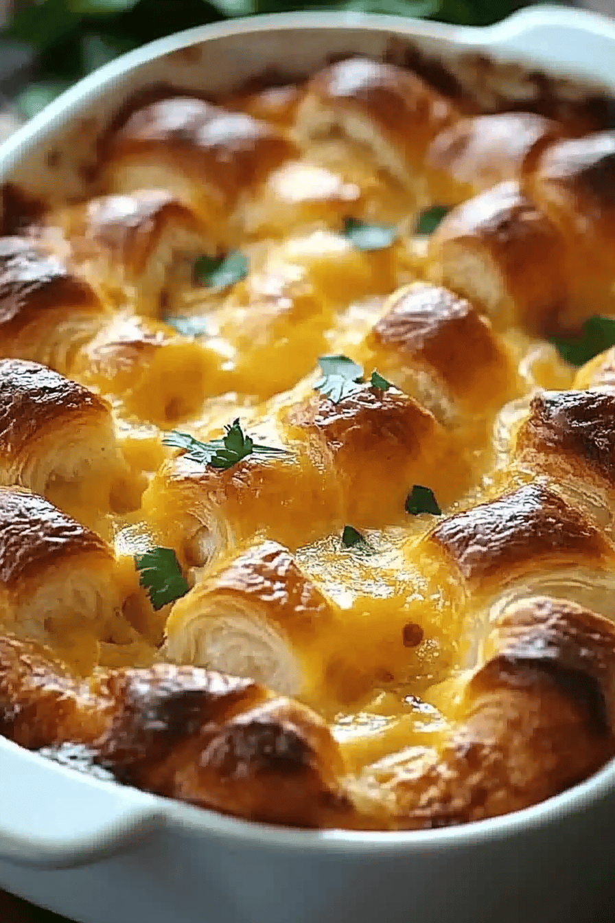 Overnight Croissant Casserole slice on plate showing perfect texture and swirl pattern