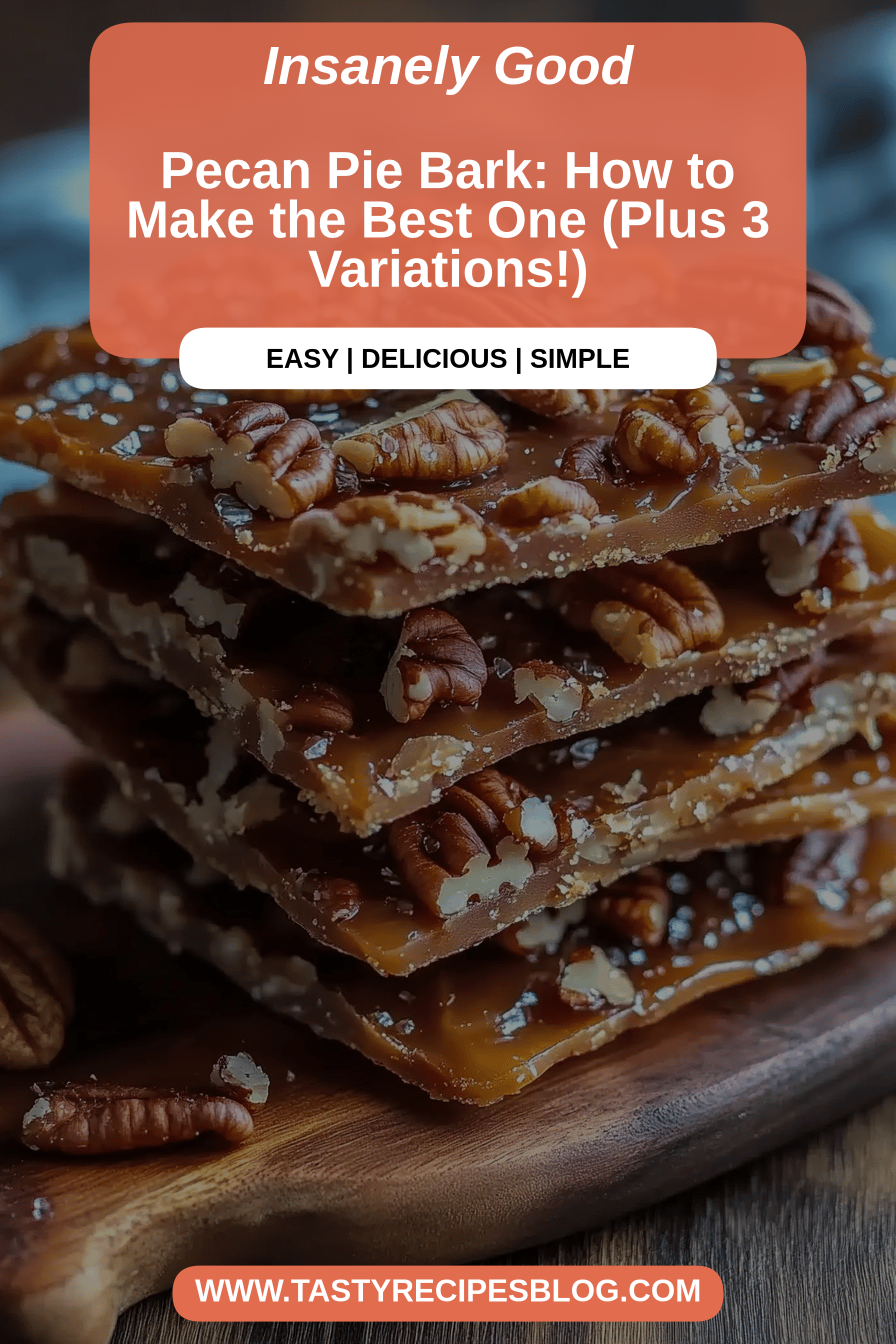 Pecan pie bark final dish beautifully presented and ready to serve