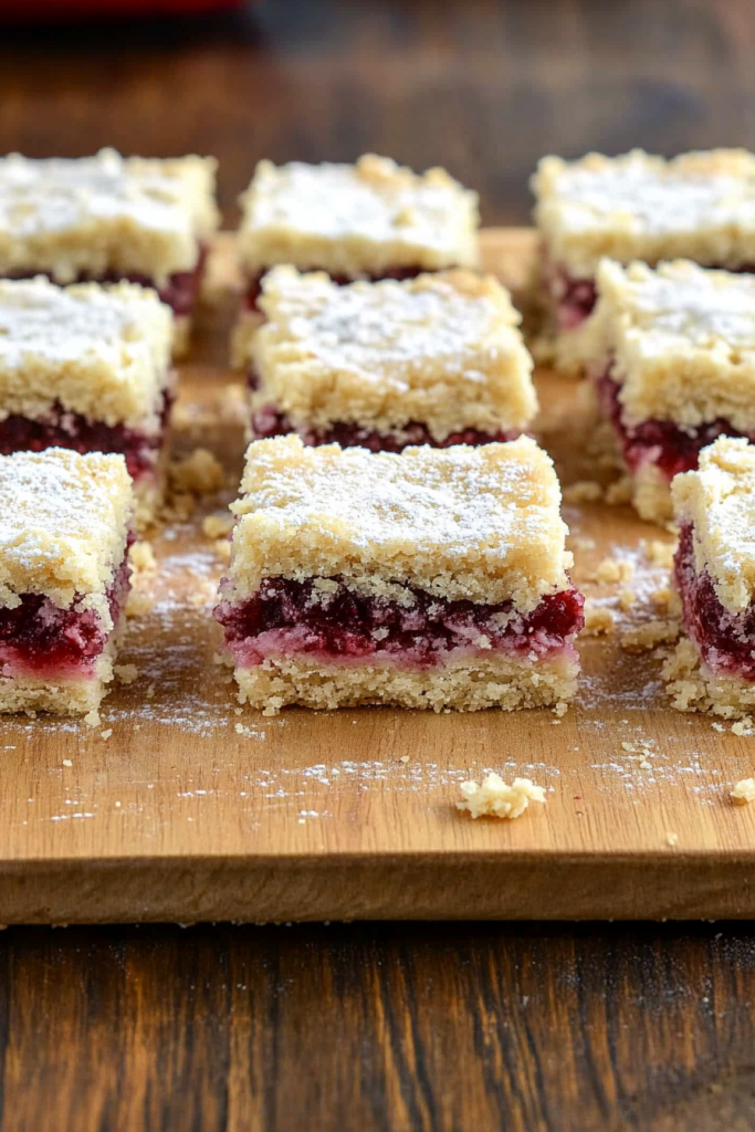 Raspberry shortbread bars