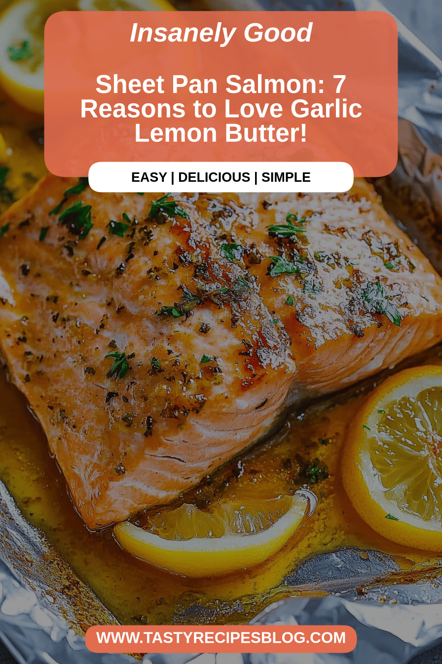 Sheet Pan Salmon final dish beautifully presented and ready to serve