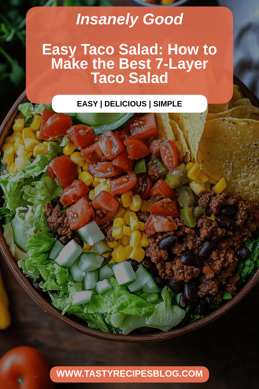 Taco Salad final dish beautifully presented and ready to serve