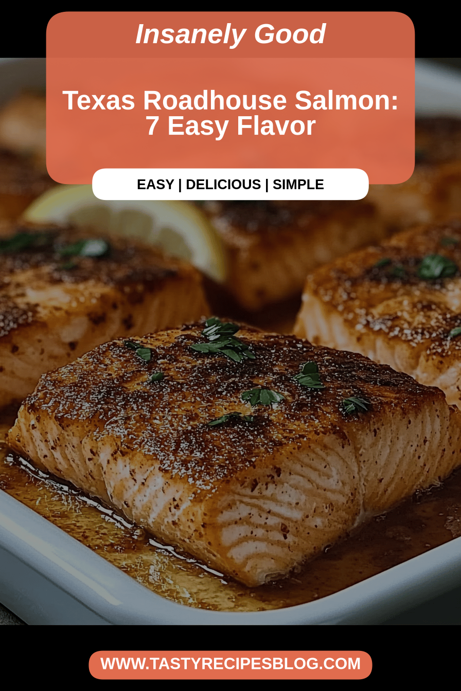 Texas Roadhouse Salmon final dish beautifully presented and ready to serve