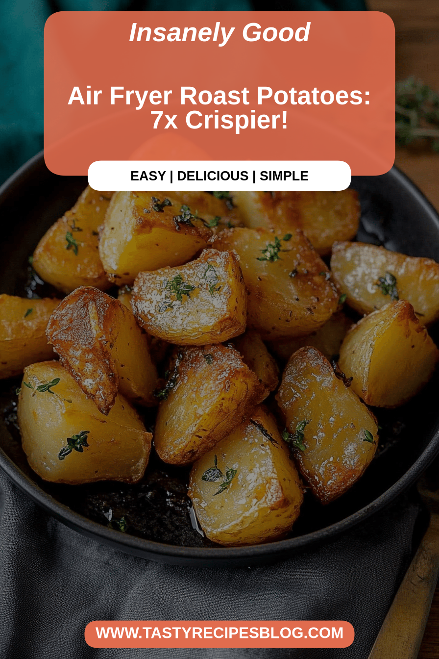 air fryer roast potatoes final dish beautifully presented and ready to serve