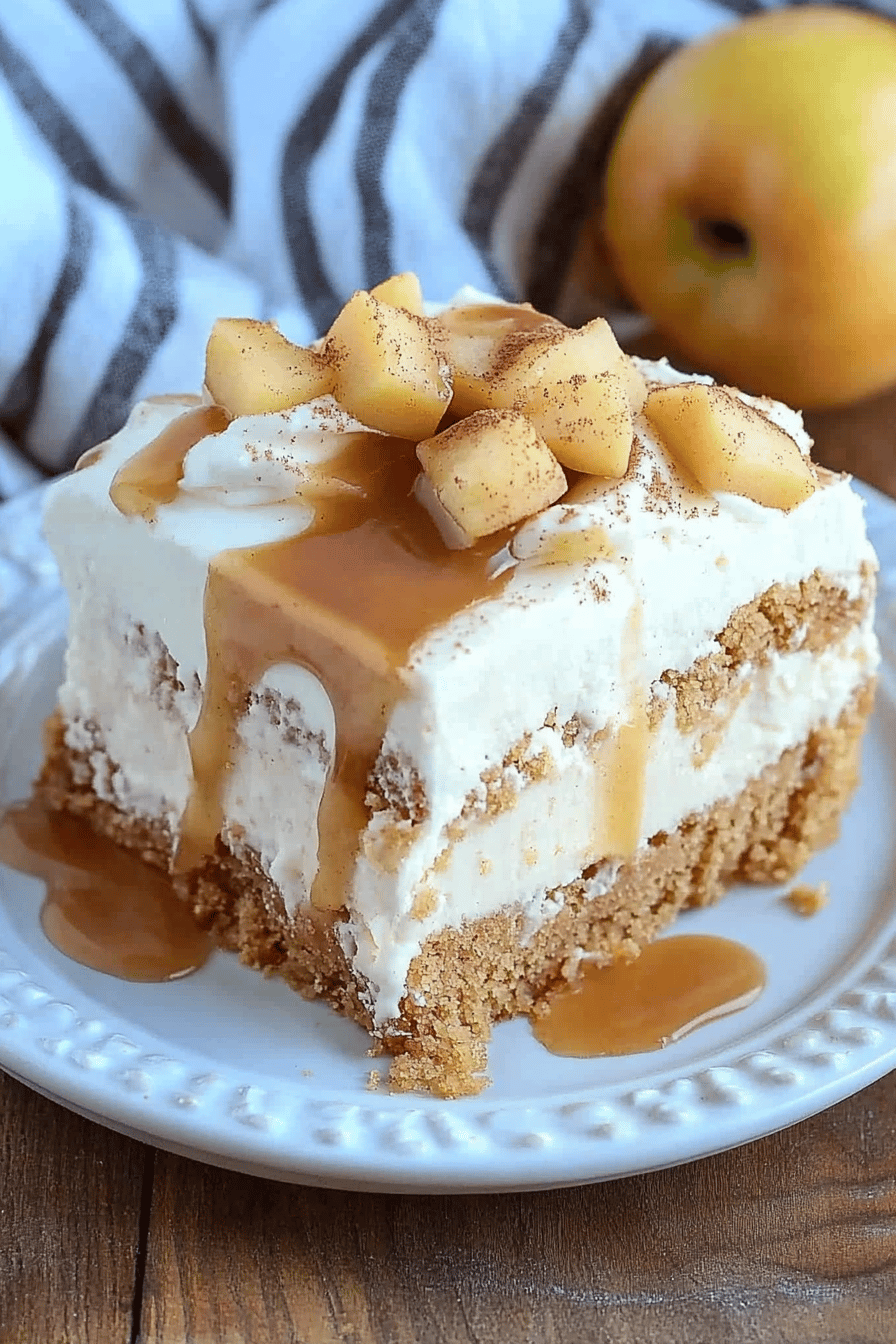apple spice poke cake ingredients organized and measured on kitchen counter
