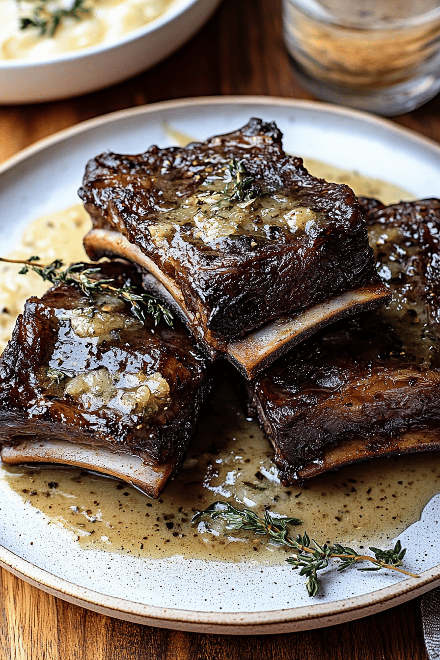braised short ribs ingredients organized and measured on kitchen counter
