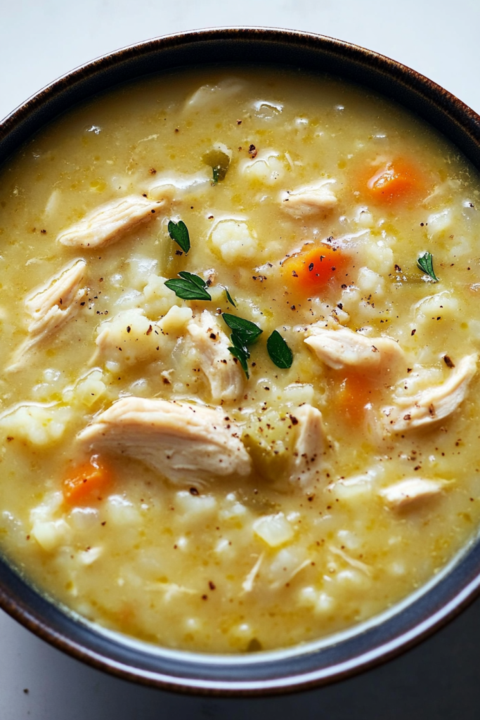 cauliflower chicken soup
