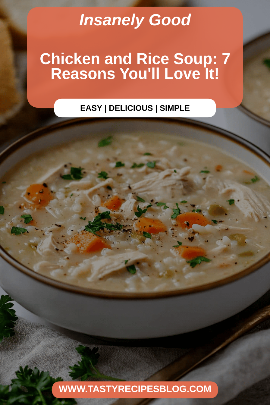 chicken and rice soup final dish beautifully presented and ready to serve