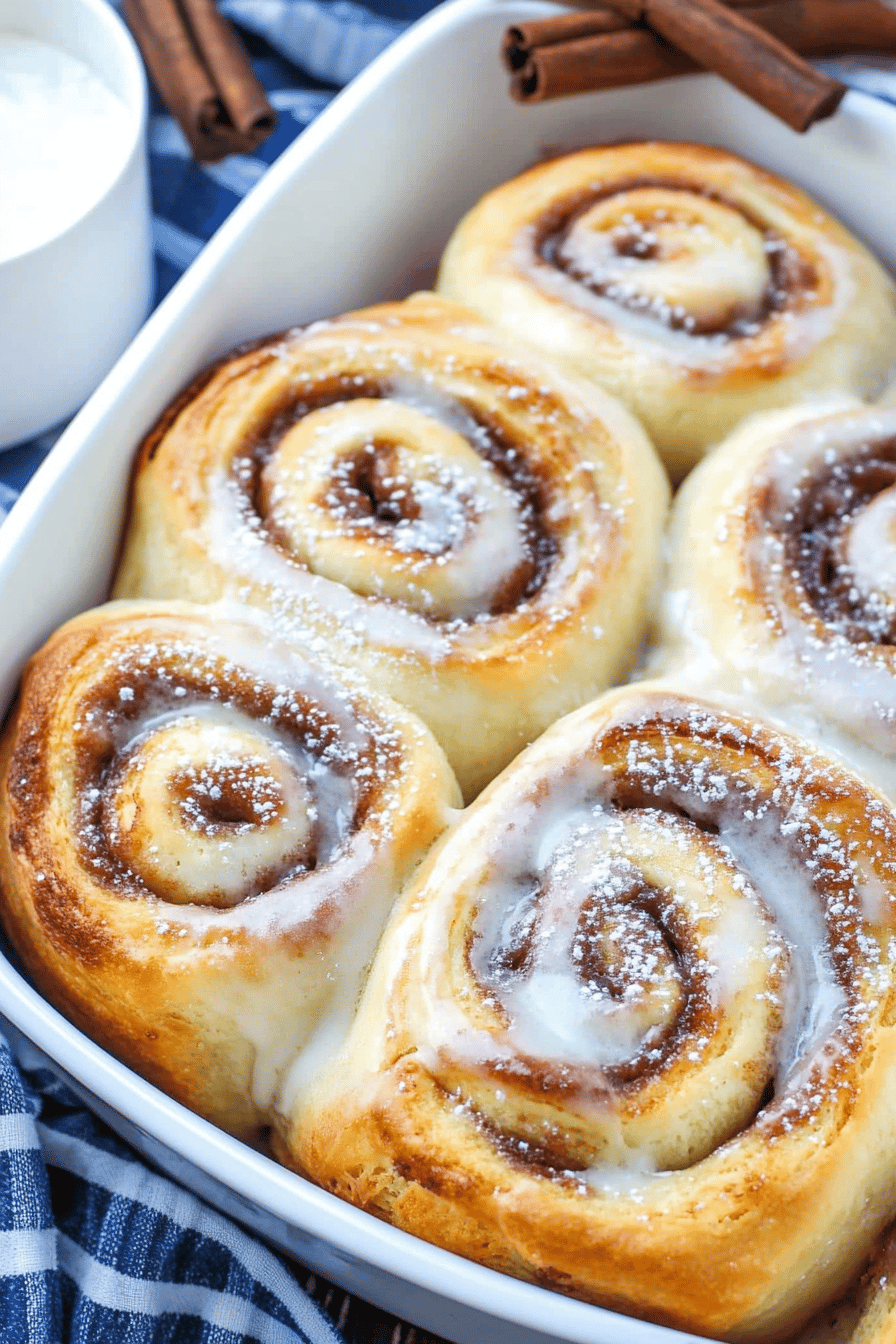 cinnamon rolls recipe ingredients organized and measured on kitchen counter