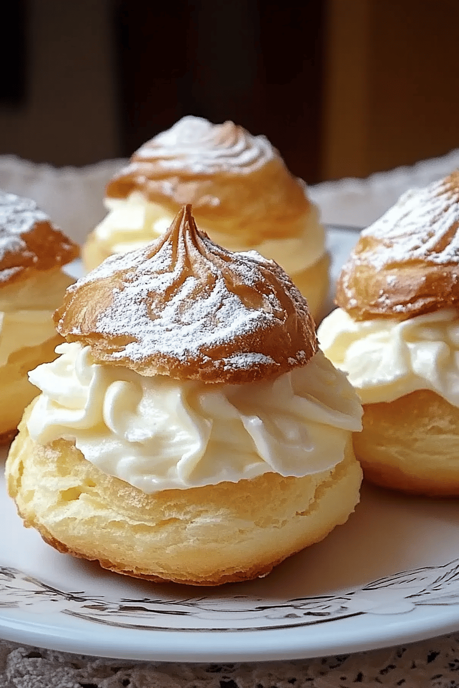 cream puffs ingredients organized and measured on kitchen counter