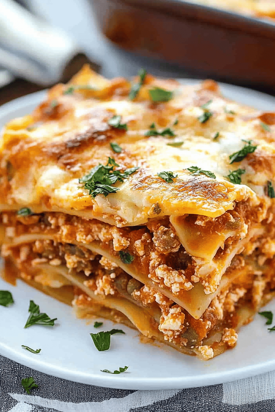 easy homemade lasagna ingredients organized and measured on kitchen counter