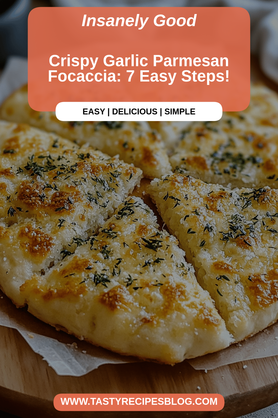garlic parmesan focaccia final dish beautifully presented and ready to serve
