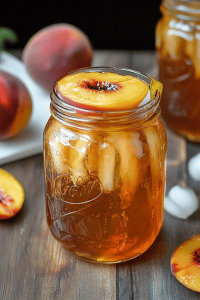 grilled peach iced tea
