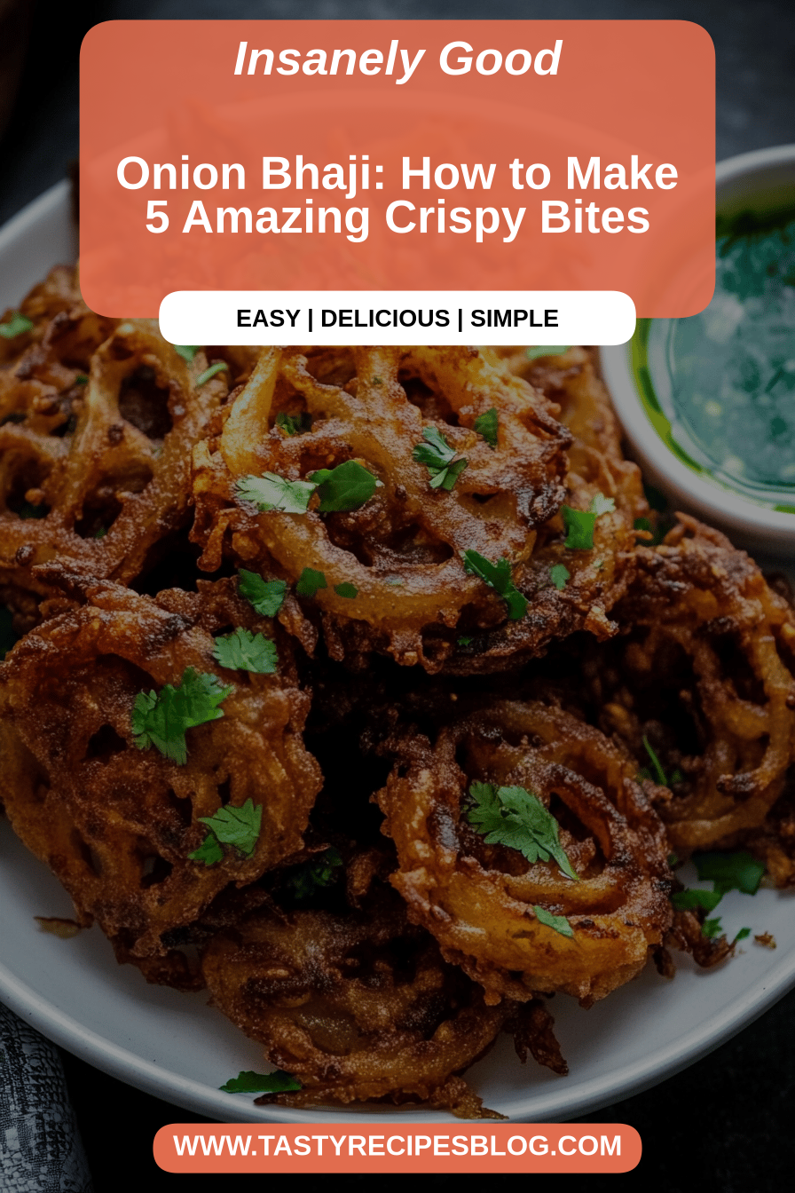 onion bhaji final dish beautifully presented and ready to serve