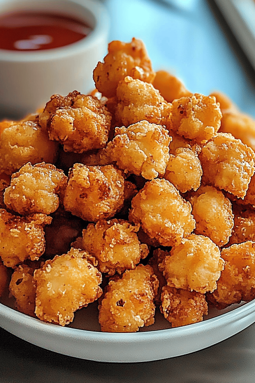 popcorn chicken recipe ingredients organized and measured on kitchen counter