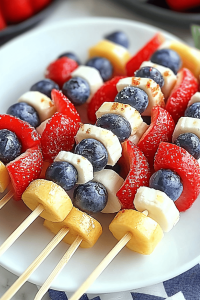 red white blue fruit kabobs