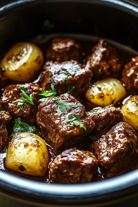 slow cooker beef bites