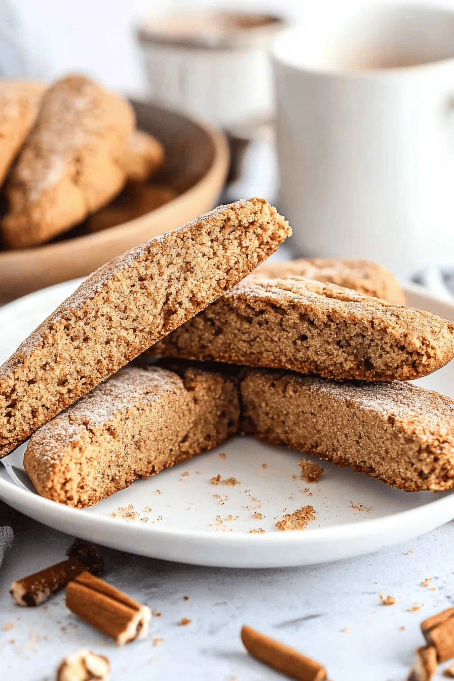 snickerdoodle biscotti ingredients organized and measured on kitchen counter
