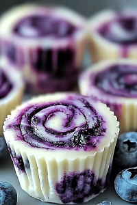 Blueberry swirl yogurt bites