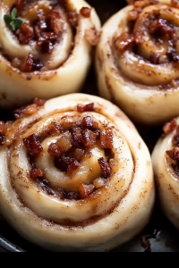 Bourbon Maple Bacon Cinnamon Rolls