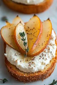 Gourmet Ricotta Pear Toast