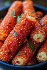 Hot Cheeto Mozzarella Sticks