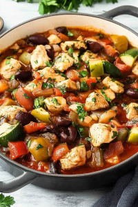 Mediterranean chicken casserole