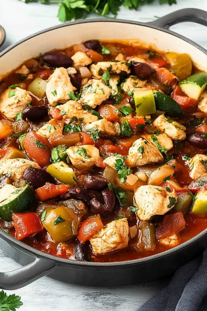 Mediterranean chicken casserole