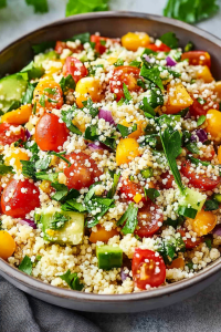 Mediterranean couscous salad