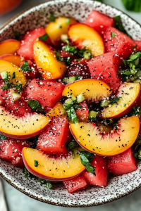 Peach Watermelon Salad