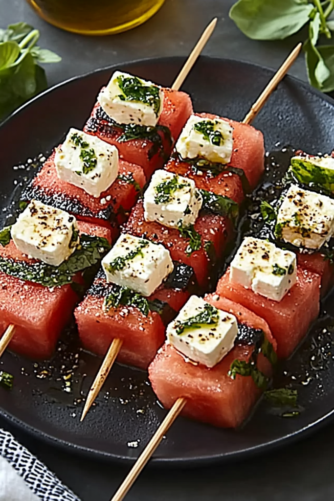 Watermelon Feta Skewers