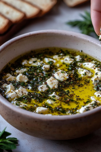 herb feta olive oil dip