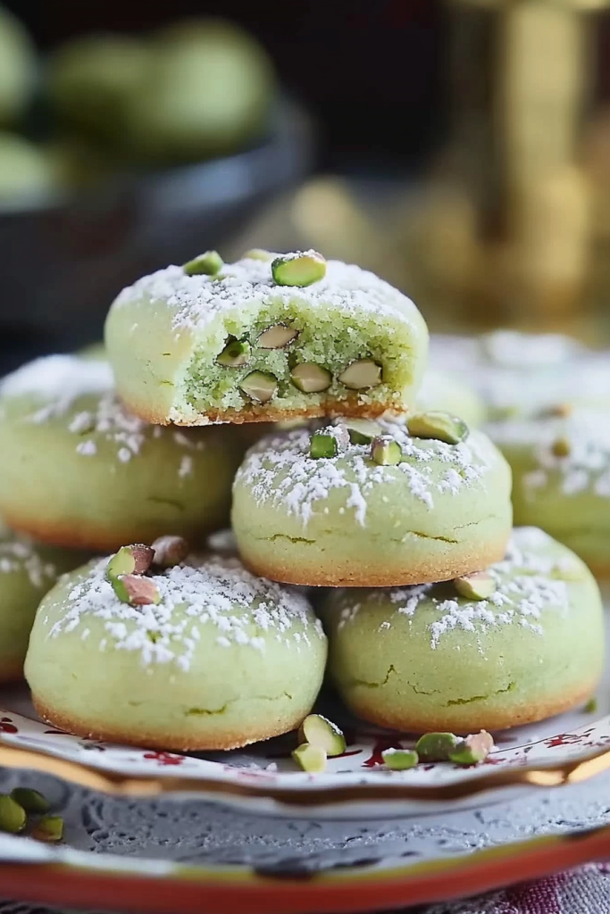 pistachio wedding cookies