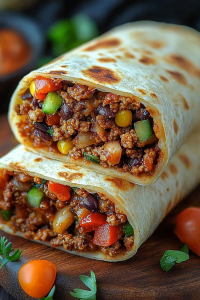 vegan cheeseburger wraps