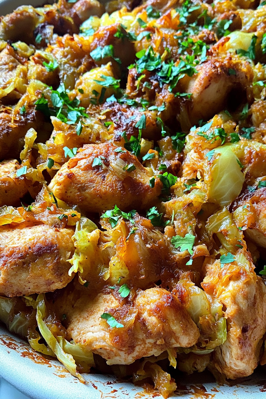 chicken cabbage bake