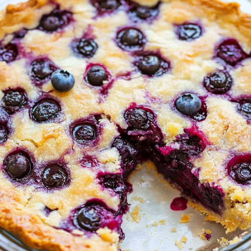 crustless blueberry pie